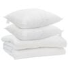 vidaXL Odeja z blazino 3 pcs Bela Mikrofibra