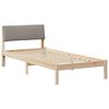 vidaXL Kovinska posteljna konstrukcija Rjava in taupe 90 x 200 cm