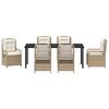 vidaXL Komplet za jedilnico v vrtu 7 pcs Bež in smetanasto bela