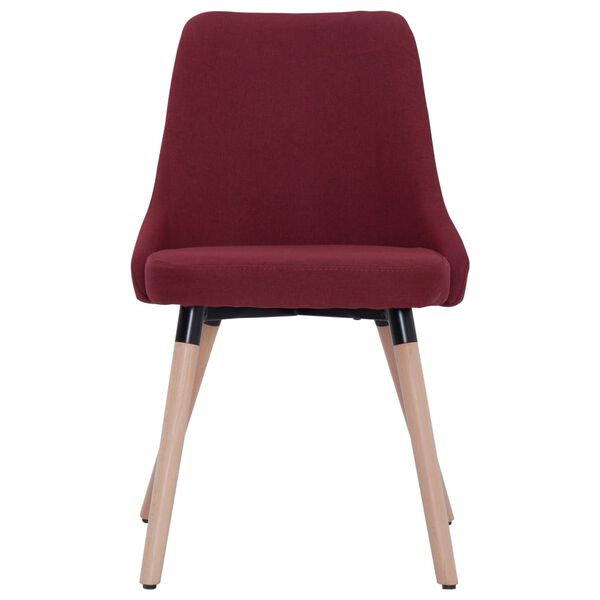 vidaXL Jedilni stoli 6 kosov vinsko rdeče blago