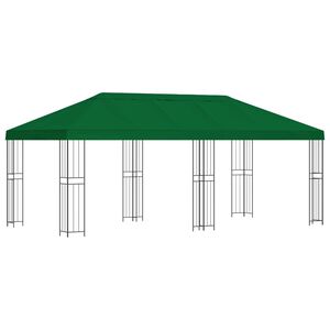 vidaXL Paviljon s stenami 6 x 3 m Zelena Poliester in jeklo 190