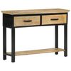 vidaXL Konzolna mizica 110x30x75 cm trden neobdelan mangov les