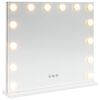 vidaXL LED ogledalo za toaletno mizo Bela 50 x 10 x 44 cm
