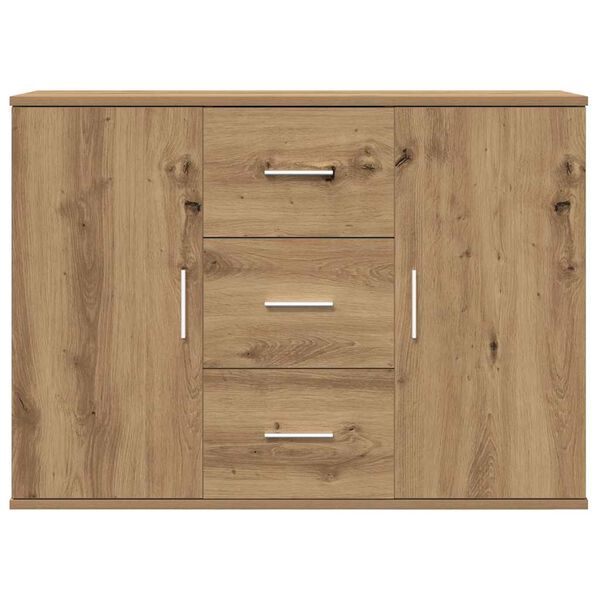 vidaXL Sideboard artisian hrast 90x29,5x65 cm konstruiran les