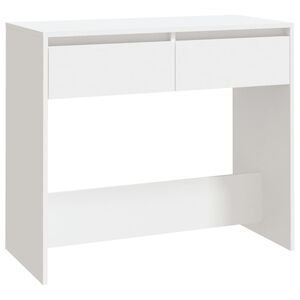 vidaXL Konzolna mizica bela 89x41x76,5 cm inženirski les