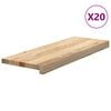 vidaXL Podloge za stopnice 20 kosov 70x30x2 cm trdna hrastovina