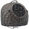 vidaXL Mačji transporter siv 60x45x45 cm naravna vrba