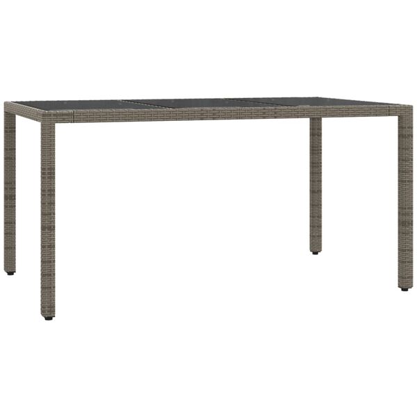 vidaXL Vrtna jedilna garnitura 5-delna z blazinami siv poli ratan