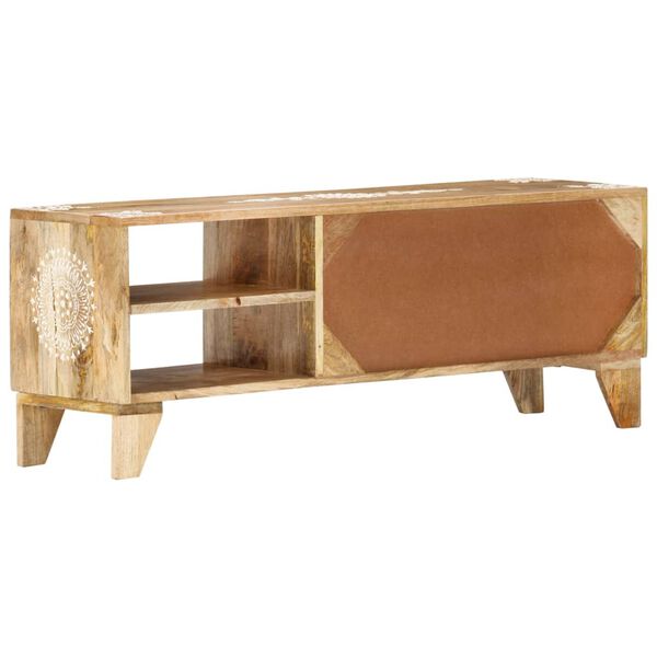 vidaXL TV omarica 110x30x40 cm trden mangov les