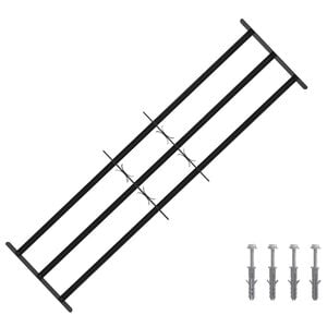vidaXL Zavarovalna re&scaron;etka za okna z 3 prečkami 3 pcs 93-174 cm