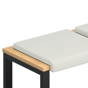 vidaXL Blazina za klop 4 kos Umetno usnje Bela Globina 35 cm