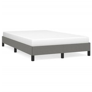 vidaXL Posteljni okvir brez vzmetnice temno siv 120x200 cm blago