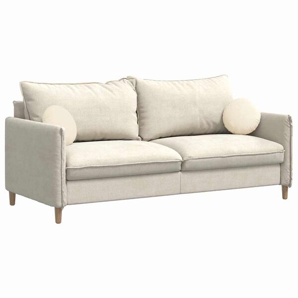 vidaXL Sedežne blazine 2 pcs krema Ø 30 cm Žametna tkanina