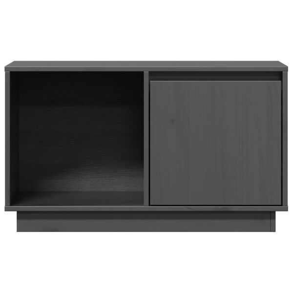 vidaXL TV omarica siva 74x35x44 cm trdna borovina