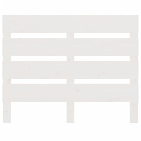 vidaXL Posteljno vzglavje belo 90x3x80 cm trdna borovina