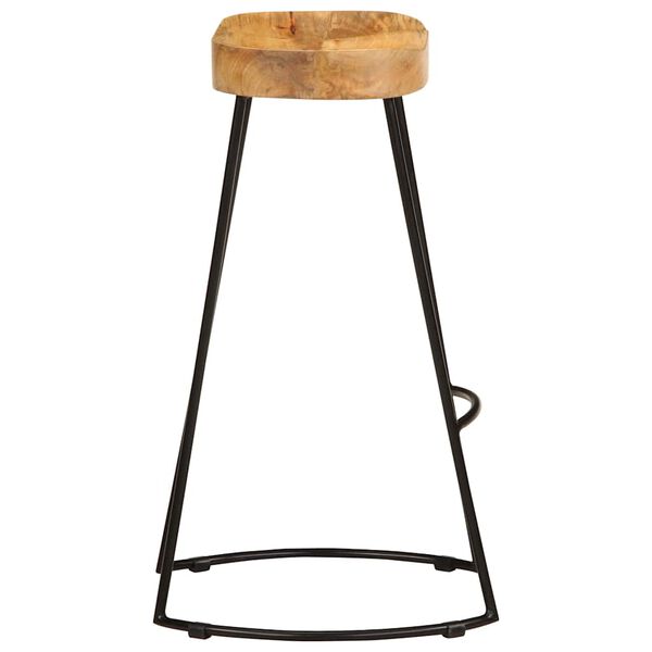 vidaXL Barski stolček 2 kosa trden mangov les