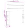 vidaXL Vzglavje Bela 75 cm Konstruiran les