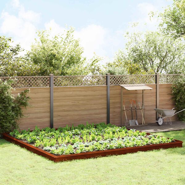 vidaXL Ograje proti polžem 20 pcs Rjav Vremensko odporno jeklo