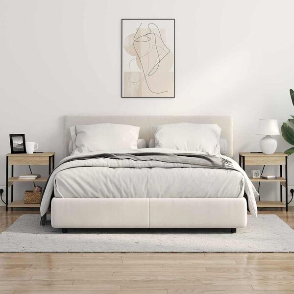 vidaXL Nočna omarica Sonoma hrast 41 x 31 x 51 cm Konstruiran les