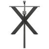 vidaXL Noge jedilne mize pajkove oblike antracitne 150x78x(72-73) cm jeklo