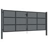 vidaXL Vrtna vrata antracit 400x150 cm jeklo