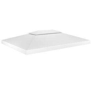 vidaXL Streha za paviljon 2-delna 310 g/m&sup2; 4x3 m bela