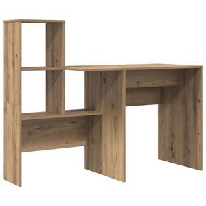 vidaXL Miza Umetni hrast Inženirski les 131,5 x 50 x 106,5 cm