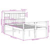 vidaXL Posteljni okvir brez vzmetnice bela 135x190 cm trdna borovina