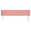 vidaXL Vzglavje z u&scaron;esi roza 183x23x78/88 cm žamet