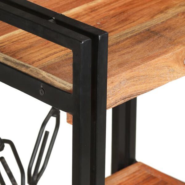 vidaXL Knjižna omara 3-nadstropna 40x30x80 cm trden akacijev les