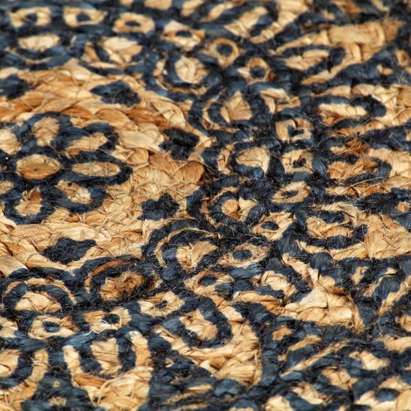 vidaXL Pogrinjki 4 kosi temno modri 38 cm okrogli iz jute