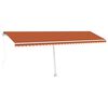 vidaXL Prostostoječa ročno zložljiva tenda 600x300 cm oranžna/rjava