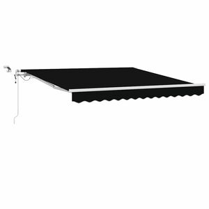 vidaXL Vlečna tenda Črna 350 x 250 cm Poliester