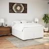vidaXL Box spring postelja z vzmetnico bel 160x200 cm umetno usnje