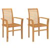 vidaXL Jedilni stol 2 pcs Rjava 62 x 55 x 94 cm Trden tikov les