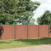vidaXL Ograjni panel rjav 1391x186 cm WPC