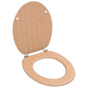 vidaXL Deska za WC &scaron;koljko z MDF pokrovom dizajn bambusa