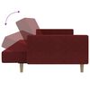 vidaXL Kavč dvosed z leži&scaron;čem vinsko rdeče blago