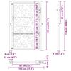 vidaXL Vrtna vrata 100x150 cm, odporna na vremenske vplive, svetlobni dizajn