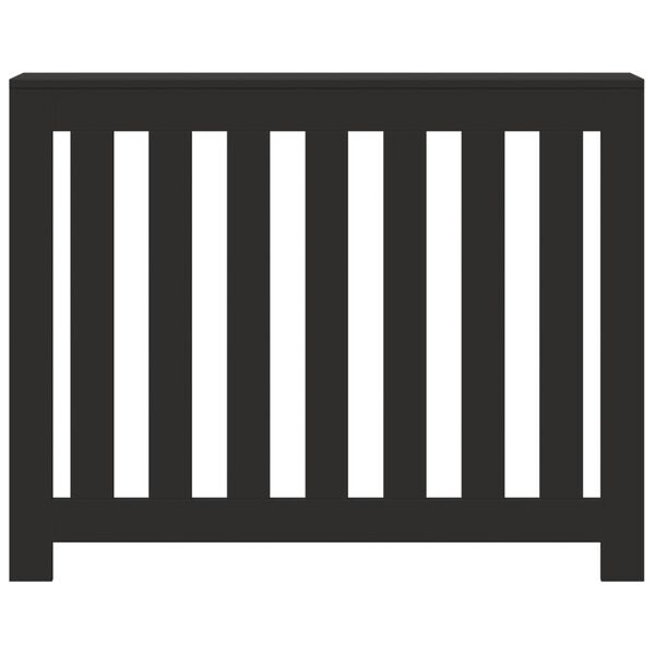 vidaXL Pokrov za radiator črn 104x20x82 cm inženirski les