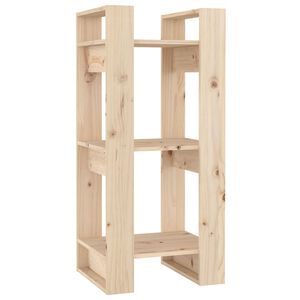vidaXL Knjižna omara/pregrada 41x35x91 cm trdna borovina
