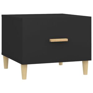 vidaXL Klubska mizica črna 50x50x40 cm konstruiran les