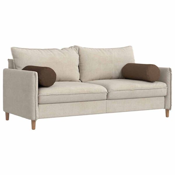 vidaXL Blazine 2 pcs Rjava Ø 25 x 70 cm blago