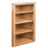 vidaXL Kotna polica 59x36x100 cm trdna hrastovina