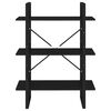 vidaXL Knjižna omara črna 80x30x105 cm iverna plo&scaron;ča