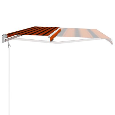vidaXL Samodejno zložljiva tenda 400x300 cm oranžna in rjava