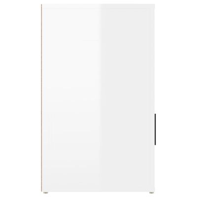 vidaXL Nočna omarica visok sijaj bela 50x36x60 cm inženirski les