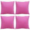 vidaXL Razpr&scaron;evne blazine Enobarvno 4 pcs Roza 60 x 60 cm Poliester