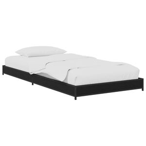 vidaXL Konstrukcija postelje Črni hrast 80 x 200 cm Inženirski les
