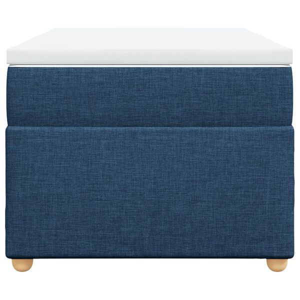 vidaXL Box spring postelja z vzmetnico modra 90x200 cm blago